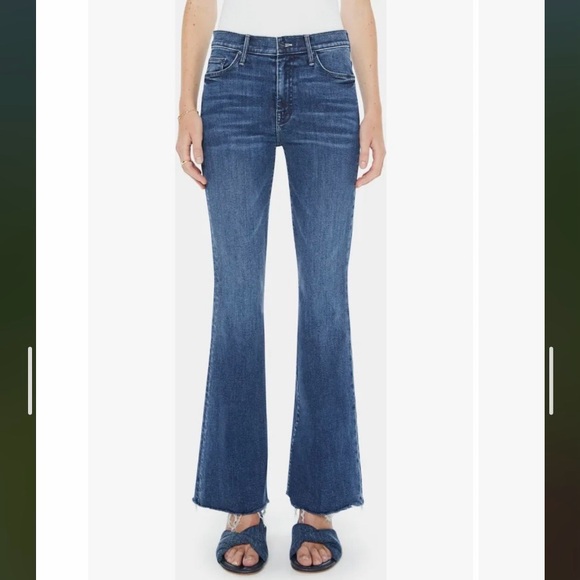 Mother The Weekender Fray Hem Bootcut Jeans In Fancy Meeting You Here Size 26